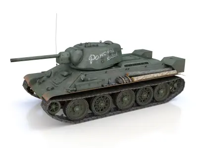 T-34-76 UZTM- Model 1942 - Soviet tank - 19 Tank Corps 3D model