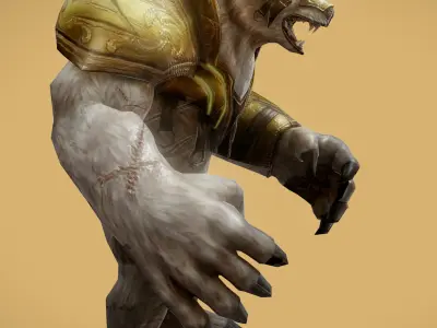 polar beast Low-poly 3D model