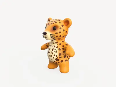 Little animal baby - Leopard cute - Character016 Low-poly 3D model