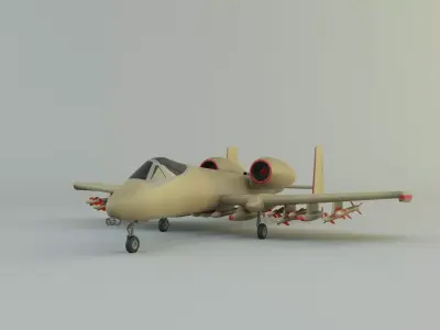 A-10 Thunderbolt II fighter jet 3D model