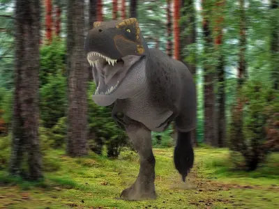 Tyrannosaurus rex  Low-poly 3D model