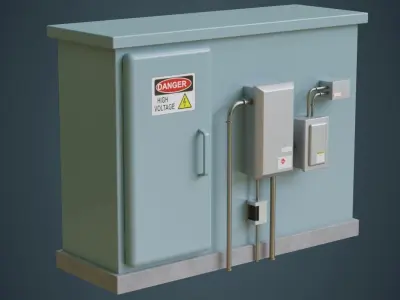 Electrical Enclosure 4A Low-poly 3D model