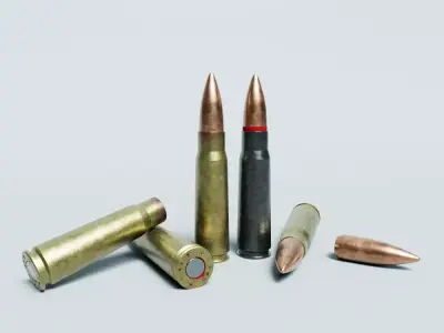 Bullet AK-47 Low-poly 3D model