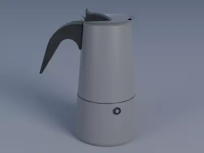 Filter Coffee Machine Low-poly 3D model