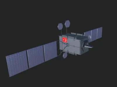 Turksat Satelite Low-poly 3D model