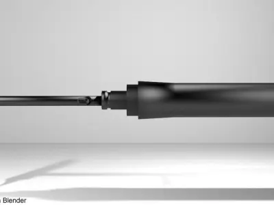 Grenade Launcher Discharger Type 10 3D model