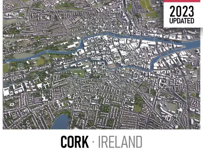 Cork - Ireland Low-poly 3D model