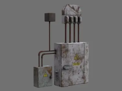Fuse Box 1B Low-poly 3D model