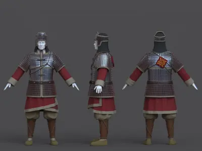05-Ancient Chinese Armor-Han dynasty 3D model