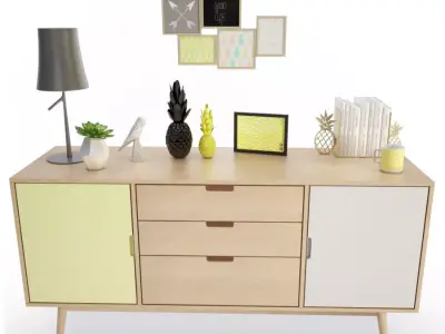 Summer Furniture Dresser 3D model