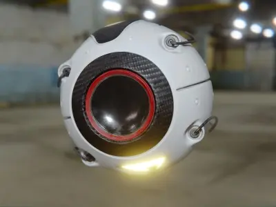 Drone Sci Fi Low-poly 3D model