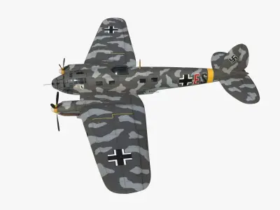Heinkel He 111 5J-ES Low-poly 3D model