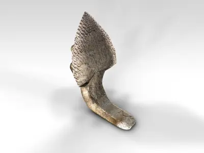 Angkor Naga snake statue Low-poly 3D model