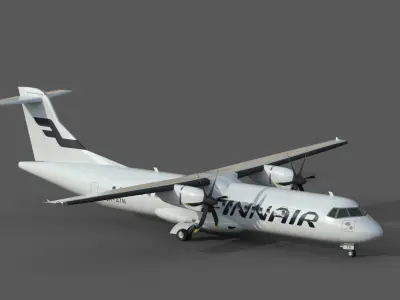 ATR-72 Low-poly 3D model