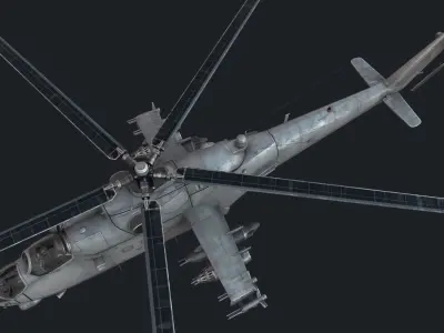 Mi-35m Low-poly 3D model
