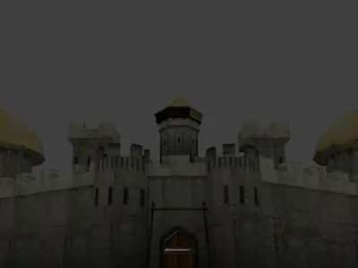 Low poly Medieval Castle Low-poly 3D model