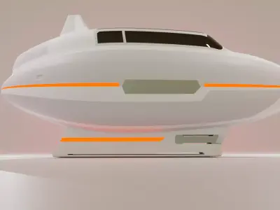 Spaceship Sci-Fi 3D model 3D model