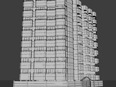 4 Apartment Buildings Pack 3D model