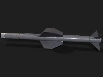 redtop air to air missile Low-poly 3D model