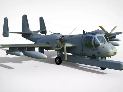 Grumman OV-1D Mohawk 3D model