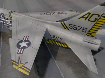 Vought F-8E Crusader 3D model