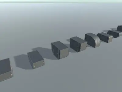 PBR Aircargo  Containers Low-poly 3D model