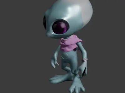 Cute Alien Character 3D model