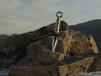 Stylized Minato Kunai  3D model