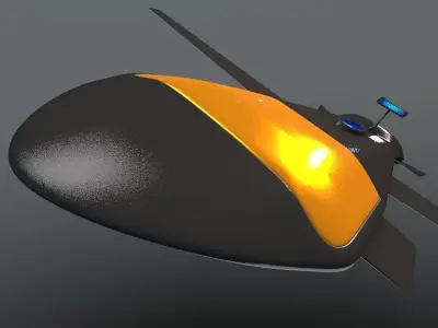 The Nightcrawler High Poly futuristic airplane 3D model
