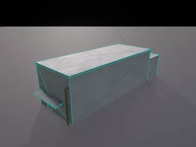 Industrial Building Free low-poly 3D model