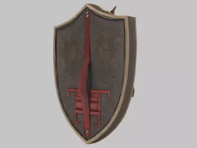 Infernal Sentinel Shield Low-poly 3D model