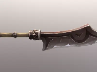 Knif Axe World of Warcraft Weapon Low-poly 3D model
