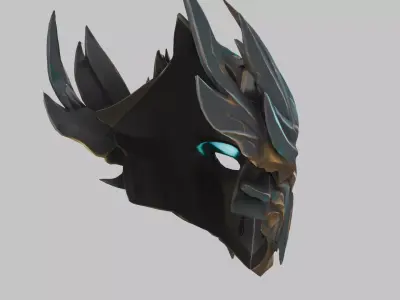 Dark Sentinel Mask Low-poly 3D model