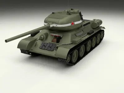 T-34 76 85 Tanks w Interior 3D model