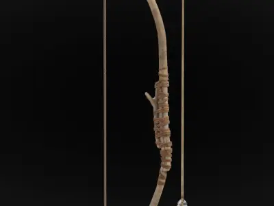 forest hunter bow Low-poly 3D model