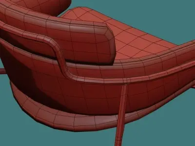 Debi Strike Lounge armchair 3D model