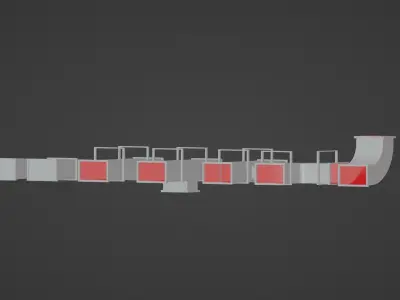 Modular Ventilation PBR Low-poly Game Ready Model Low-poly 3D model