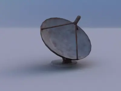 Radar 01 Low-poly 3D model