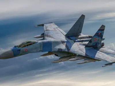  Su-35 Flanker-E Low-poly 3D model