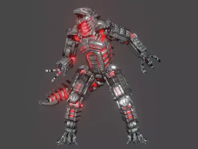 MechaGodzilla Low-poly 3D model