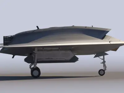 Stealth Drone Advanced Military UAV Low-poly 3D model