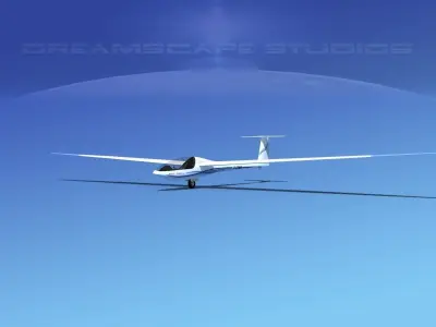 Glaser Dirks DG200 15Mtr Sailplane V05 3D model
