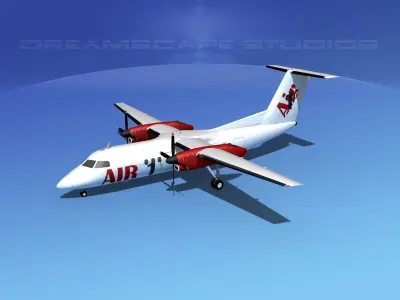 Dehaviland DHC-8 100 Air One 3D model