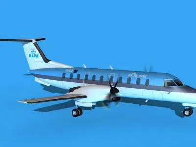 Embraer EMB120 KLM Excel 3D model