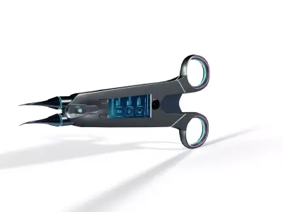 Sci-Fi Surgical Needle Holder Low-poly 3D model