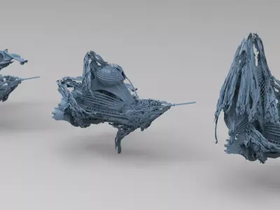 Sword Ocean Ship city 3 versions  3D model