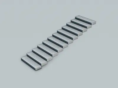 Linear Stairs Free 3D model