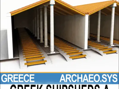Greek Shipsheds A 3D model