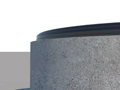 Concrete Drainage Pipe Low-poly 3D model