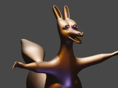 Squirrel cartoon Free low-poly 3D model